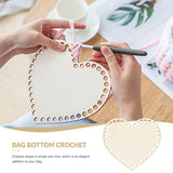 STOBOK 4pcs Wooden Basket Bottoms for Knitting Wooden Basket Bottom Basket Bottom for Crochet for Crochet Unfinished Wooden Round Weaving Knitting STOBOK