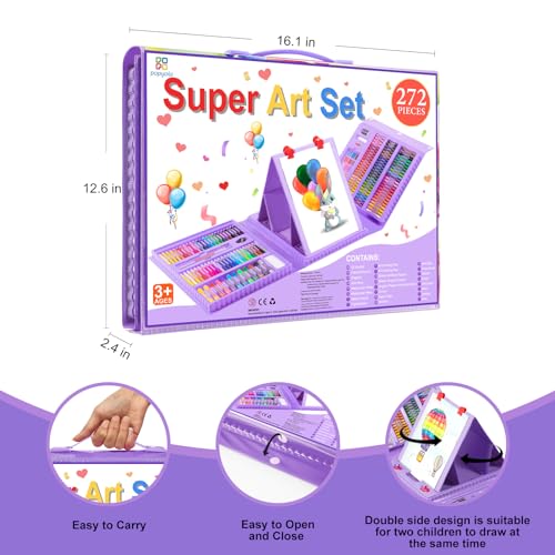 Art Supplies, 272 Pack Art Set Drawing Kit for Girls Boys Teens