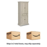 homestyles Dover 71.5 Inches High by 30 Inches Wide with Drawer and Adjustable Shelves White. homestyles