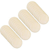 40-Piece 2" Round Disc Unfinished Wood Cutout Circles for Creating Jewelry Painted Christmas Tree Decorated/Craft Projects JDYYICZ