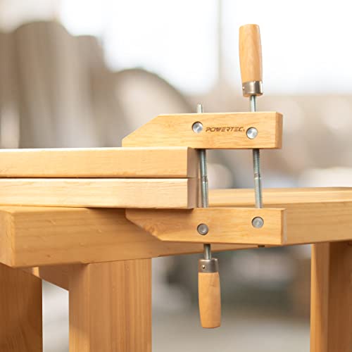 POWERTEC 71523 Wooden Handscrew Clamp – 8 Inch | Hand Screw Clamps for Woodworking, 2PK POWERTEC
