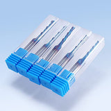 HQMaster 5 Pcs Spiral CNC Router Bits Set Down Cut 1/4” Shank Solid Carbide Spiral Downcut CNC Bits with Nano Blue Coating End Mill for Wood Cut HQMaster