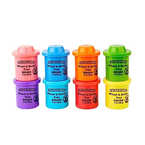 Colorations 24 Wheat & Gluten Free Classic Dough - 8 Colors (2oz Each) | Non-Toxic, Play Dough, Bulk Set, Sensory Kit, Party Favors, Classroom Pack Colorations