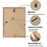 ATOBART 5x7 Picture Frame Made of Solid OAK Wood Covered by Real Glass,5x7 Natural Wood Photo Frame for Wall Mounting or Table Top Display,Set of 4 ATOBART