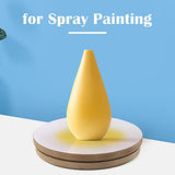 Falling in Art 12" Banding Wheel, Wood Turn Table Sculpting Wheel for Pouring, Painting, Spraying - Round Lightweight Sculpting Stand Wood Base for Falling in Art