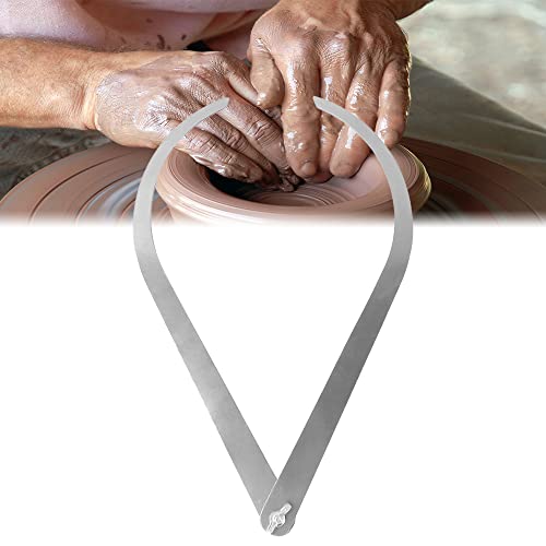 Watris Veiyi 10inch Clay Caliper Tool, Stainless Steel Caliper Clay, Measuring Pottery Tool, Bent Leg Stainless Steel Caliper, Inside Outside Watris Veiyi