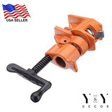 Y&Y Decor 4 PACK 3/4" Wood Gluing Pipe Clamp Set Heavy Duty PRO Woodworking Cast Iron Y&Y Decor