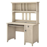 Bush Furniture Salinas Computer Hutch | Study Table with Drawers, Cabinets & Pullout Keyboard/Laptop Tray | Modern Home Office Work Desk with Bush Business Furniture
