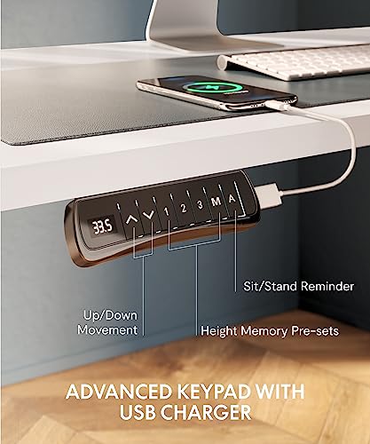 FLEXISPOT Corner Desk Dual Motor L Shaped Computer Electric Standing Sit Stand Up Desk Height Adjustable Home Office Table with Splice Board, 71x48 FLEXISPOT
