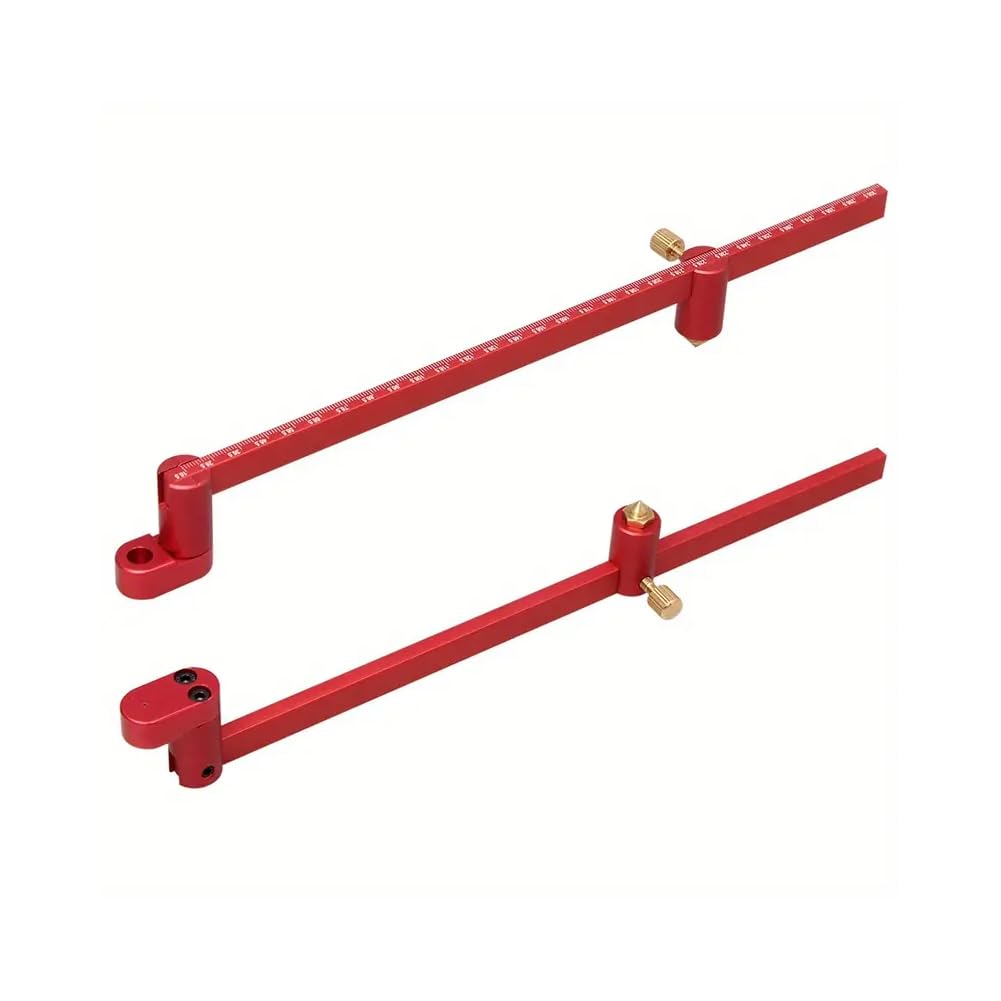 JCFANTS Woodworking Compass Scriber Adjustable Scribing Circle Ruler Woodworking Scribing Gauge Woodworking Circle Drawing Tool (300mm) JCFANTS