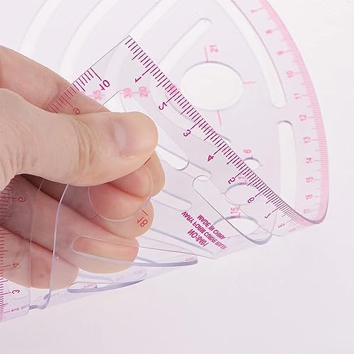 9 Styles Clear Metric Sewing Ruler Set, Plastic Sew French Curve Ruler for Designers, Pattern Maker, Sewing Templates Tenalleys