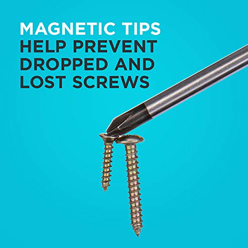 BLACK+DECKER Magnetic Screwdriver Set, Phillips, Flat Head, and Precision Screwdrivers, 12-Piece (BDHT65002) BLACK+DECKER