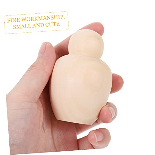 SEWACC 10pcs DIY Puppet Miniature Dolls Childrens Toys Miniature Toys DIY Dolls Pegs Wooden Peg Dolls Wood Peg Doll Bodies Unfinished Wood Toys SEWACC