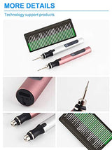 Rechargeable cordless Electric Micro Engraver Pen Mini DIY Engraving Tool Kit for Metal Glass Ceramic Plastic Wood Jewelry with 30 Bits and 16 Ryoma