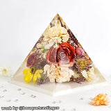 RESINWORLD Super Large Clear Silicone Pyramid Molds for Resin, 2Pcs Inner Pyramid Silicone Molds + 1Pcs Plastic Frame, Shiny Resin Mold for Chakra ResinWorld