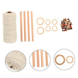 STOBOK 1 Set Tapestry DIY Accessories Macrame Kit Plant Unfinished Wood Circles Macrame Cord Making Craft Foe Adults Macrame Kits for Starter Bead STOBOK