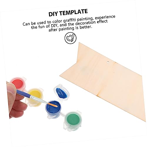 Anneome 4pcs Wooden Sign Unfinished Hanging Sign Unfinished Hanging Wood Plaque Sign for Front Door Blank Wooden Plaques Unfinished Blank Plaques DIY Anneome