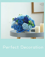 BAZIMA DIY Felt Flower Art Craft Kit, DIY Felt Blue Rose Pot Bonsai Kit, Floral Gifts,Beginner Craft Kit,Arrange Pre-Cut Felt Flowers and Foliage BAZIMA ALICE