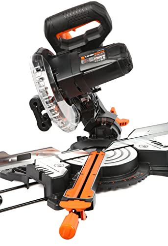 WEN MM0713 9.5-Amp 7.25-Inch Single Bevel Compact Sliding Compound Miter Saw with LED Cutline Guide, Black WEN