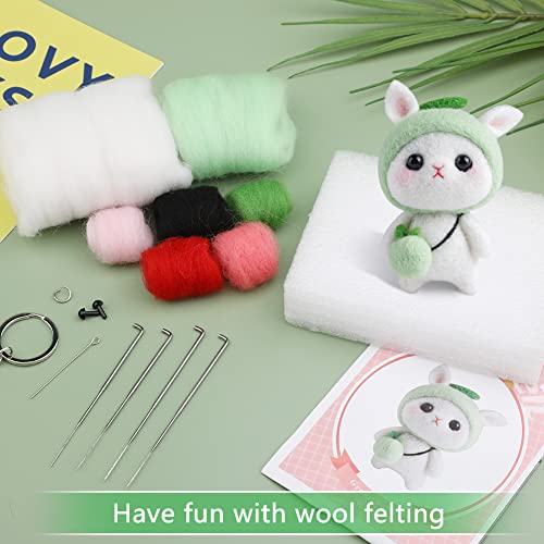 BAGERLA 1 Set Animal Needle Felting Kit, Wool Needle Felting Beginner Kits with Instructions and Needle Felting Basic Tools, Felting Needles, Felting - WoodArtSupply