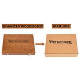 IMOTECHOM 10-Pieces Woodworking Wood Chisel Set with Wooden Box, Honing Guide, Sharpening Stone, Razor Sharp CR-V 60 Steel Blades IMOTECHOM