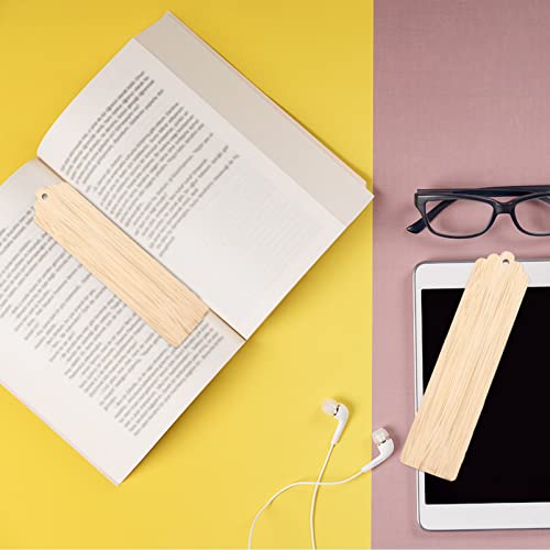 Ciieeo 10pcs Wooden Blank Bookmark Mens Pendant Wood Engraver Kids Bookmarks Wood Gifts Wooden Name Tag DIY Wooden Bookmarks Bookmark Making Kit with Ciieeo