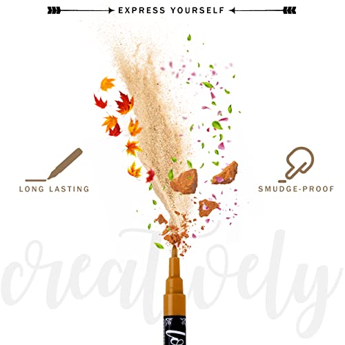 Loddie Doddie Fine Liquid Chalk Markers for Chalkboard - Erasable, Low-Odor Chalkboard Markers Erasable, Earth Tones Chalk Pens 10 Count Loddie Doddie