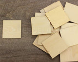 CleverDelights 2 Inch Wood Squares - 100 Pack - 1/16" Thick - 2" Unfinished Craft Pieces CleverDelights
