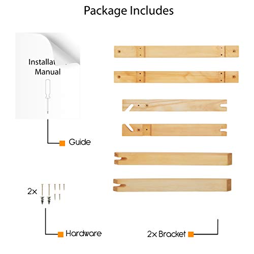 Rustic State Palma Wall Mount Wood Triangle Sconce Bracket for Plug in Hanging Pendant Light Lamp Cord Kit Fixture - DIY Shelf Project Decoration - Rustic State