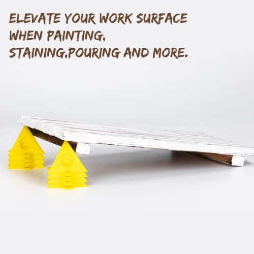 KATA 32pcs Pyramid Stands Painter's Painting Stands,Mini Cone Paint Stands for Canvas and Door Risers Support,Cabinet Paint Pouring KATA