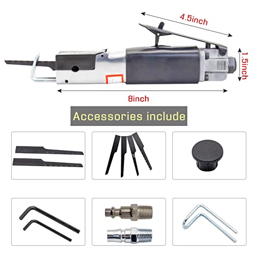 SDRTOP Air Reciprocating Saw Pneumatic body saws tool with 6pc 24T & 32T Blades Heavy Duty Hacksaw Cutter for Metal Sheet Cutting SDRTOP