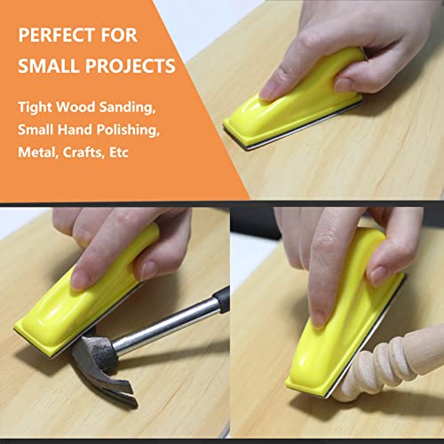 WHLLING Micro Detail Sander with 70PCS Sandpaper-Grit 80 120 180 240 320 400 600, 3.5”x 1”Micro Sanding Tools Detail Sander for Small Projects, WHLLING