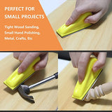 WHLLING Micro Detail Sander with 70PCS Sandpaper-Grit 80 120 180 240 320 400 600, 3.5”x 1”Micro Sanding Tools Detail Sander for Small Projects, WHLLING