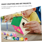 COHEALI 1 Set House Lanyard Kids Craft Wooden Arts Kits Wind Chime Ornament Wind Chime Pendant Unfinished Arts Kits Wind Chime Kit Graffiti COHEALI