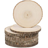 Sancodee 8 Pcs Large Unfinished Wood Slices, 9-10 Inches Wood Slabs for Centerpieces Natural Wooden Circle, DIY Wood Centerpieces for Tables Wedding Sancodee