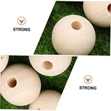 Gogogmee 50pcs Log Dispersion Beads Round Wood Spacer Beads Unfinished Spacer Beads Jewelry Making Rustic Garland Wood Loose Spacer Round Spacer Gogogmee