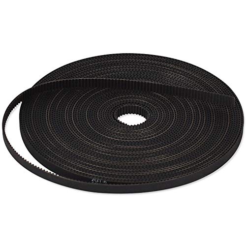 3D Printing GT2 Timing Belt, Zeelo 5 Meters (16.4ft) GT2 Open Timing Belt 2mm Pitch 6mm Width Rubber Fiberglass Fit for RepRap Prusa Mendel Rostock Zeelo