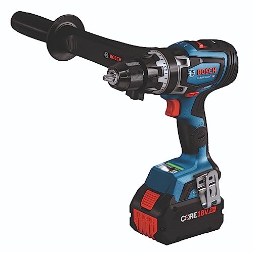 BOSCH GXL18V-260B26 18V 2-Tool Combo Kit with 1/2 In. Hammer Drill/Driver, 1/4 In. and 1/2 In. Two-In-One Bit/Socket Impact Driver, (1) CORE18V 8 Ah - WoodArtSupply