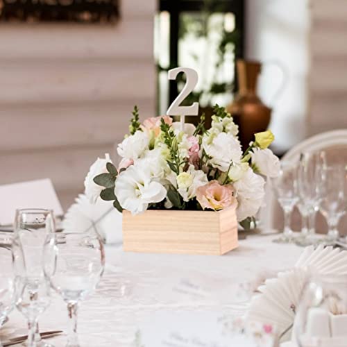 16 Pcs Unfinished Wooden Boxes 4 Size Wood Box Rustic Wooden Boxes for Crafts Wooden Crates Square Storage Centerpiece Boxes for Table Home Drawer Yookeer