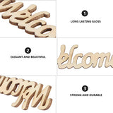 Amosfun Wedding Wooden Cutouts Wooden Slices Embellishments for DIY Craft Decorations 15pcs Amosfun