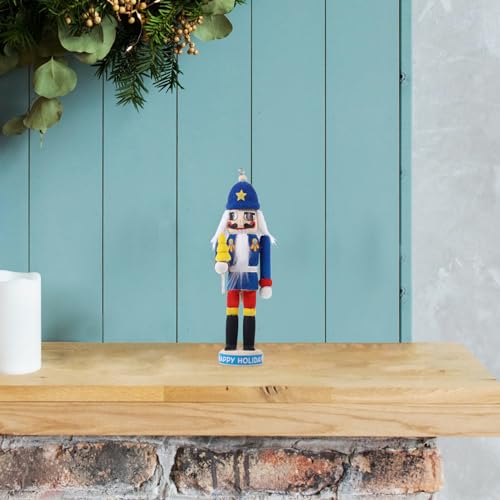 ARTIBETTER Christmas Wooden Unfinished Nutcracker Figurines Set DIY Blank Unpainted Nutcracker Puppet Walnut Soldier Figures Ornament Decoration for ARTIBETTER