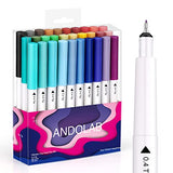 ANDOLAB Fine Point Pens for Cricut Maker 3/Maker/Explore 3/Air 2/Air, 0.4 Tip Ultimate Fine Point Pens Set of 30 Pack Supplies Tools Accessories ANDOLAB