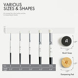 ARTIFY Drybrush Set Dry Brushes: Professional-Grade Dry Brush for Effortless Miniature & Model Painting - 5 Sizes Hobby Small Fine Detail Paint ARTIFY art supplies