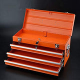 Edward Tools Portable Metal Tool Box with Drawers 20”- Keyed Center Lock for Security - Powder Coated Scratch Resistant Finish - Heavy duty chest Edward Tools