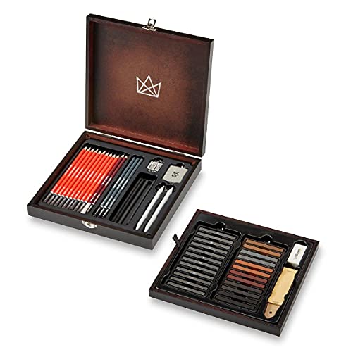 KINGART Gallery Series Sketching Tools, Set of 51 KINGART