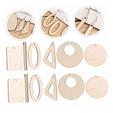 KALLORY 60pcs DIY Earrings Wood Earring Base Dangle Earrings Wood Charms Natural Wood Pendants Earring Making Supplies Kit Unfinished Natural Wood KALLORY
