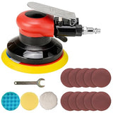 5" Air Random Orbital Sander Pneumatic Palm Sander Da Sander With 10 Pcs Sandpapers 3Pcs Polishing Pads Buffing Pads Kit for Sanding, Finishing, NuoDunco
