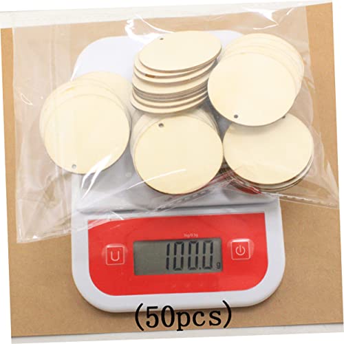 ABOOFAN 100 Pcs Wood Decorative Earrings Diy Earring Kit Unfinished Earrings Goodie Bag Filler Unfinished Round Earrings Paintable Earrings Jewelry ABOOFAN