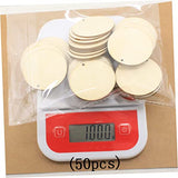 ABOOFAN 100 Pcs Wood Decorative Earrings Diy Earring Kit Unfinished Earrings Goodie Bag Filler Unfinished Round Earrings Paintable Earrings Jewelry ABOOFAN