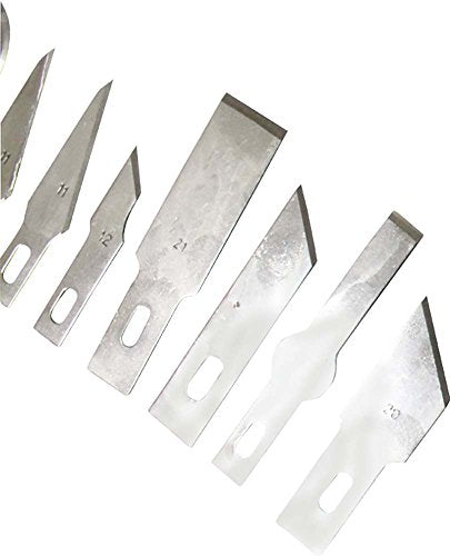 BLADE PRO 10 Piece Assorted Sizes & Shapes Crafting Blades For Knife | Steel Build For Sharp Precise Cutting | Great For Arts & Crafts - WoodArtSupply